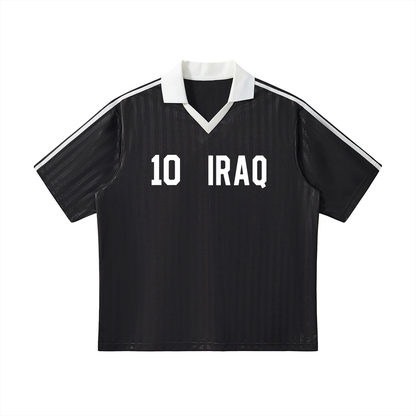 Iraq Retro 1986 Inspired Tee - BLACK/BLUE