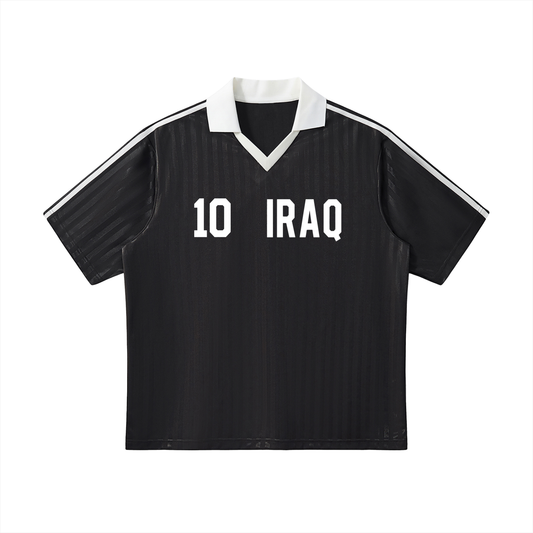Iraq Retro 1986 Inspired Tee - BLACK/BLUE